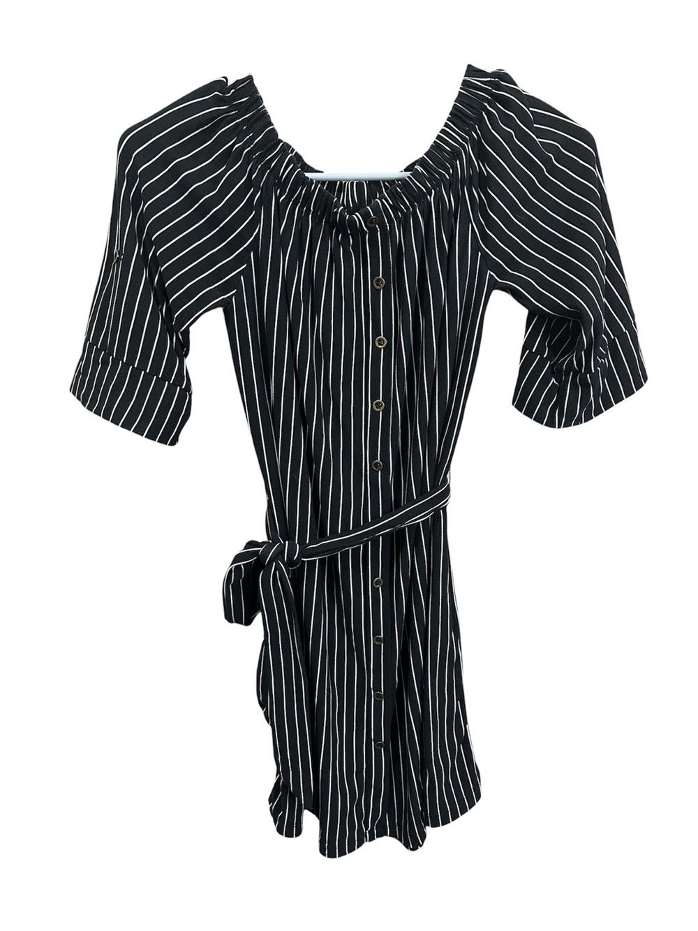 Justify Black And White Striped Girls Dress Small